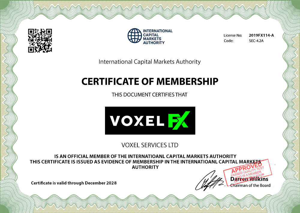 VOXEL FX - Certificate of membership